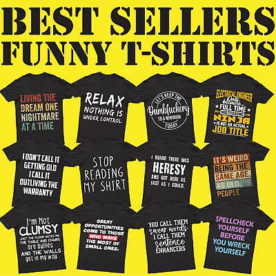 Buy Funny Quotes T-Shirt Comedy Joke Memes Humor Novelty Mens T Shirts Top #MVP2 #PR • 10.99£