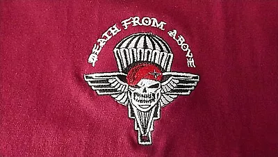 Buy Parachute Regiment Death From Above Red Devil Hoodie • 22.45£