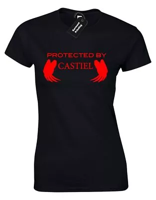 Buy Protected By Castiel Ladies T Shirt Supernatural Winchester Brothers Christmas • 8.99£