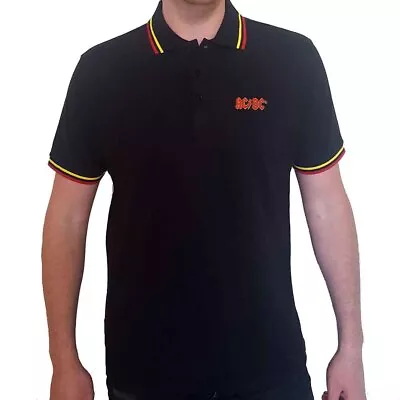 Buy AC/DC 'Classic Logo' Black Polo Shirt - NEW • 15.99£