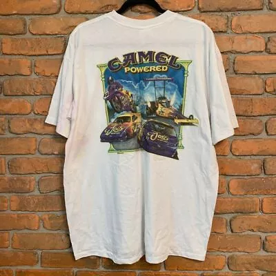 Buy Camel Vintage 90s Smokin Joe's Racing Single Stitch Pocket T-Shirt White - XL • 23.34£