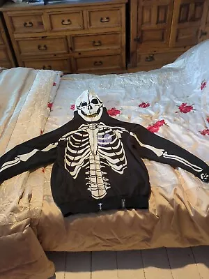Buy Mens Serious Dead LRG Skeleton Hoodie Size 2 Xl • 25£
