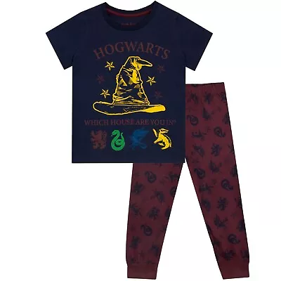 Buy Harry Potter Hogwarts Pyjamas Kids Girls 5 6 7 8 9 10 11 12 13 Years Pyjamas Hat • 9.99£
