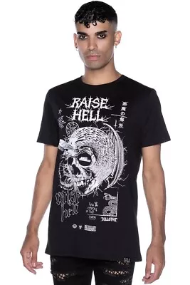 Buy KILLSTAR Raise Hell Skull Mens Black T Shirt L Large Goth Metal Occult Wicca Emo • 18.99£