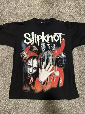 Buy Vintage Slipknot 2004 Band Black Short Sleeve Cotton Unisex T-Shirt - Black • 21.43£