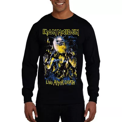 Buy IRON MAIDEN LIVE AFTER DEATH Heavy Metal Band Long Sleeve Shirt Men's Sizes • 13.97£