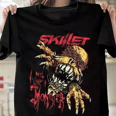Buy Skillet Feel Like A Monster Short Sleeve Cotton Black All Size Shirt VC336 • 16.63£
