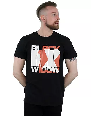 Buy Marvel Men's Black Widow Movie Bars Logo T-Shirt • 13.99£