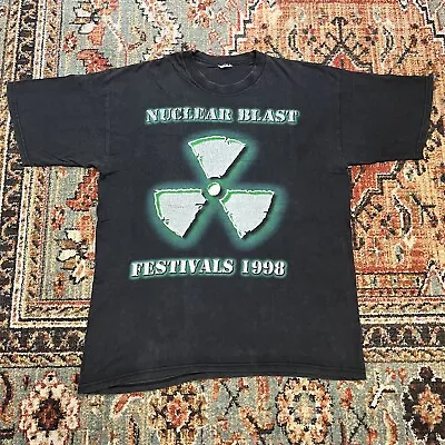 Buy Vintage Nuclear Blast Festivals 1998 Concert Shirt Benediction Hypocrisy Bodom • 208.81£