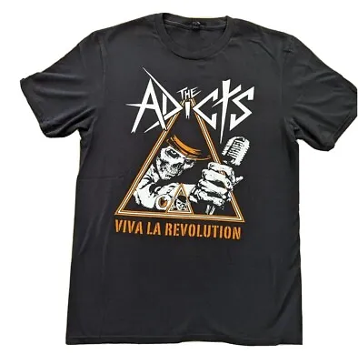 Buy The Adicts  Viva La Revolution  Graphic Punk Band T Shirt Black Size M NWOT • 20.54£