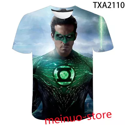 Buy Kids Unisex 3D Green Lantern Costume Short Sleeve T-Shirt Pullover Tee Top Gift • 8.99£