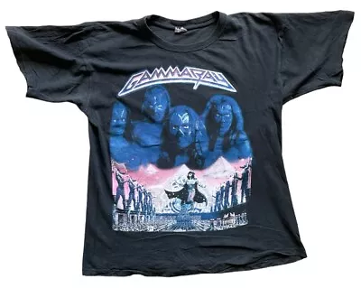 Buy Vintage Band T Shirt Large 90s Gamma Ray Single Stitch Double Sided RARE • 80£