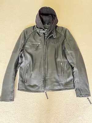 Buy AC/DC Leather Jacket Size L (SeeMeasurements) Used  • 80£