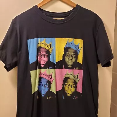 Buy The Notorious B.I.G Men's Multi-Colored Crown T-Shirt Black Large • 65.32£