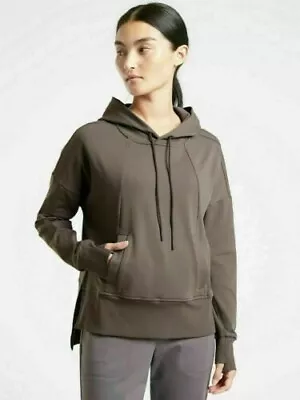 Buy ATHLETA Mission Hoodie Sculptek Light Fabric Sweatshirt | Shale L  NWOT • 57.48£