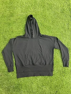 Buy Athleta Mission Hoodie Pullover Black Size Large Hi Low Hem Thumb Holes • 18.67£