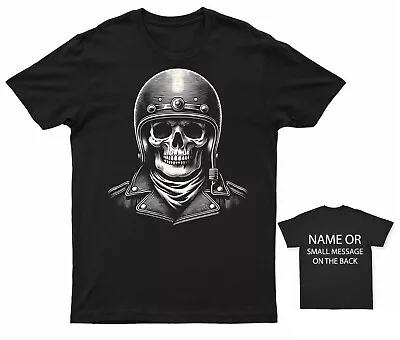 Buy Rebel Rider Skull T-Shirt – Bold Biker Attitude Tee • 13.95£