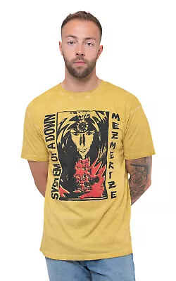 Buy System Of A Down T Shirt Reflections New Mens Mustard Yellow Mineral Wash • 17.95£