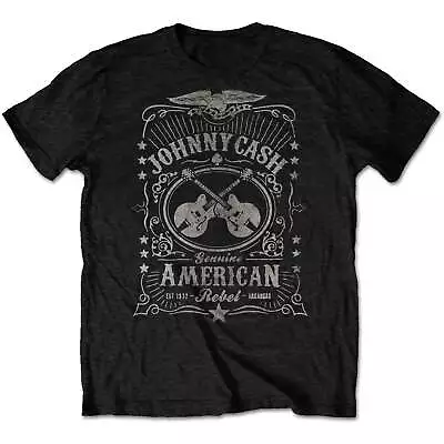 Buy Johnny Cash Unisex T-Shirt: American Rebel OFFICIAL NEW  • 16.63£
