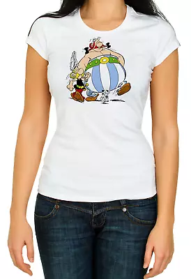 Buy Best Frinends Angry Asterix And Obelix 3/4 Short Sleeve Woman T Shirt K1018 • 11.40£