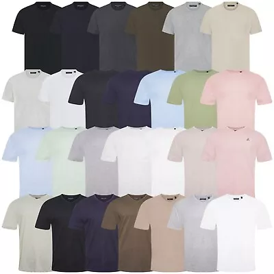 Buy Mens Round Crew Neck T Shirts Short Sleeve Pocket Cotton Tee Casual Plain Top • 3.99£