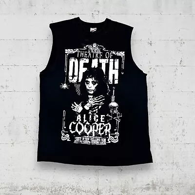 Buy Y2K Alice Cooper Shirt Theatre Of Death World Tour 2009 Glam Rock Men's Tank M • 12.99£