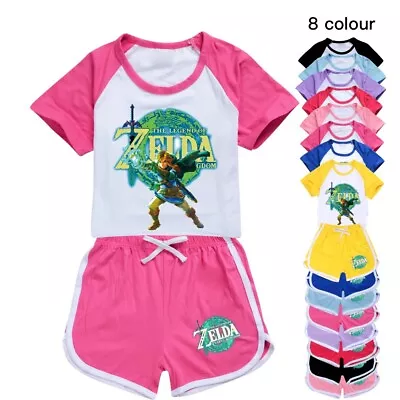Buy Kids T-shirt Shorts Loungewear PJ's Set The Legend Of Zelda Tears Of The Kingdom • 11.97£