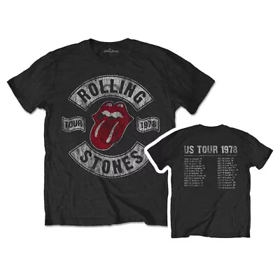 Buy Rolling Stones T-Shirt 1978 US Tour Tongue Official Black New • 14.83£