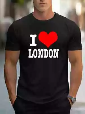 Buy I LOVE LONDON Stylish Print Summer & Spring Tee For Men, Casual Short Sleeve • 7.99£