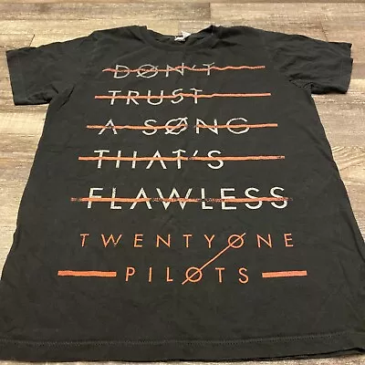 Buy 21 Twenty One Pilots T Shirt Black Size M Don't Trust A Song That's Flawless • 10.26£