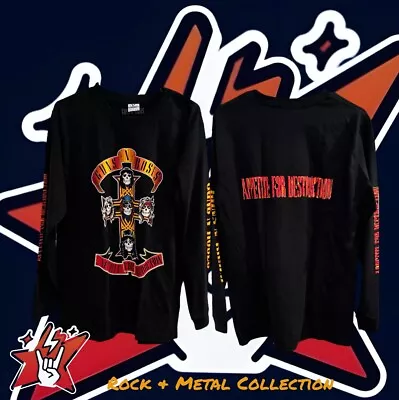 Buy Guns N’ Roses T- Shirt Size M New Long Sleeve Motley Crue Ratt Poison Cinderella • 26.04£