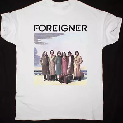 Buy Foreigner Band  T-shirt White Cotton Unisex Tee All Sizes S To 5Xl 3F55 • 20.39£