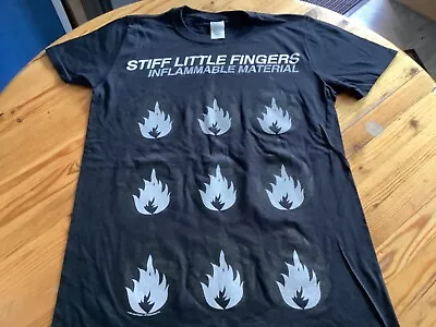 Buy STIFF LITTLE FINGERS Inflammable Material T-Shirt Black Size Small New Punk SLF • 14.99£
