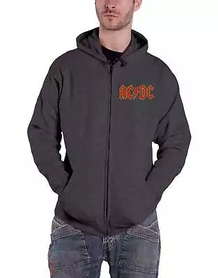 Buy AC/DC Hoodie Classic Band Logo Highway To Hell New Official Charcoal Zipped XL • 34.95£