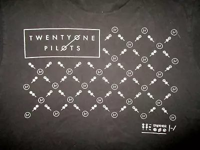 Buy 21 PILOTS T SHIRT Band Concert Front Print Clique Black Tee Unisex Adult SMALL • 11.94£