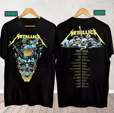Buy Metallica Band Metal Tour 2023-2024 M72 Tour Music Event T-Shirt • 22.36£