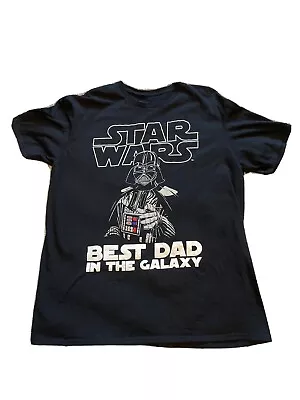 Buy Vintage Star Wars Black XL T-Shirt Best Dad In The Galaxy (BC) FREE UK P&P • 5.99£
