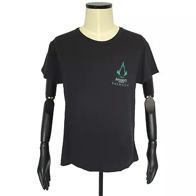 Buy Assassin's Creed Valhalla M 20.5  P2P Short Sleeve T Shirt Black • 4.99£