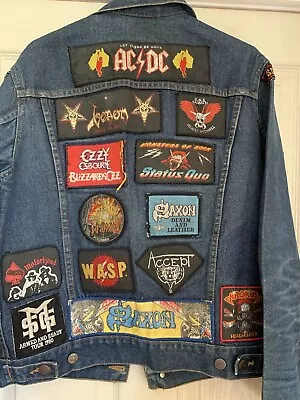 Buy Vintage Heavy Metal Denim  Battle Jacket Rare Patches EASY Jeans Motorhead ACDC • 250£