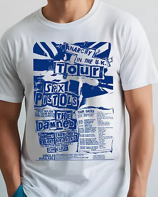 Buy The Sex Pistols Men's Punk T-Shirt Tour Poster 1977 Clash Damned Sid Vicious • 12.95£