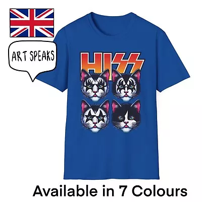 Buy Kiss HISS Cat Retro T-Shirt Men Unisex Funny Parody 1970s 1980s Rock Music Gift • 15.99£