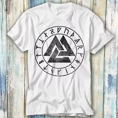 Buy Asgard Odin Knot Runes Circle Vikings Pagan T Shirt  Gift Top Tee Unisex 1181 • 6.35£