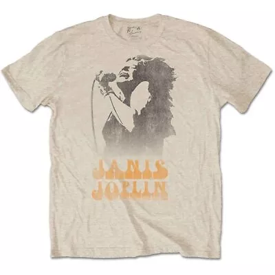 Buy Janis Joplin Working The Mic Sand XL Unisex T-Shirt  New • 16.99£
