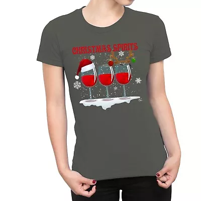 Buy 1Tee Womens Christmas Spirits T-Shirt • 7.99£