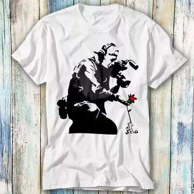 Buy Banksy Flower Photographer T Shirt Meme Gift Top Tee Unisex 1204 • 6.35£