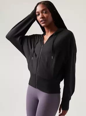Buy Athleta Balance Modal Hoodie Sweatshirt Black 2X • 42.90£