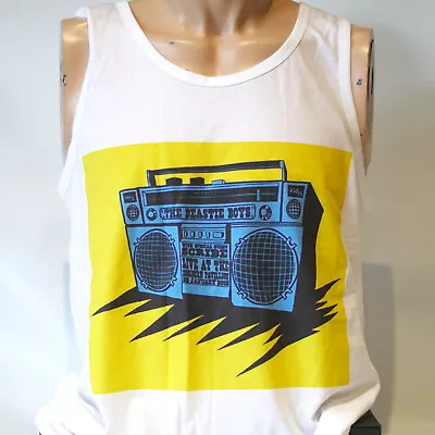 Buy Beastie Boys Hip Hop Rock T-shirt Sleeveless Vest Top White Unisex S-2XL • 14.99£