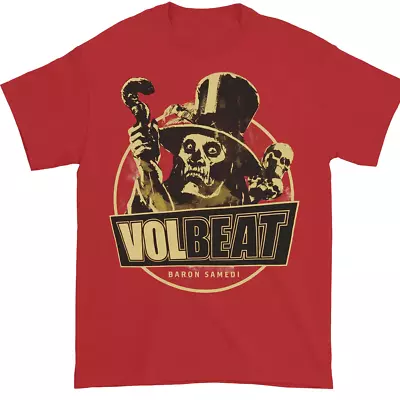 Buy Vtg Volbeat Band T-shirt Red Short Sleeve All Sizes S-5XL JJ4078 • 18.62£