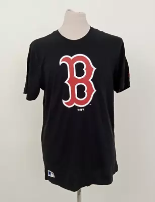 Buy New Era Boston Red Men's T-Shirt Black Team Graphic Print Short Sleeves Used F1 • 9.99£