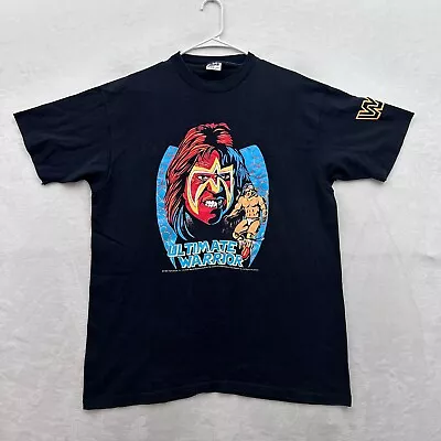 Buy Vintage Ultimate Worrior T Shirt Mens XL Black WWF Wrestling Titan Sports 80s • 243.62£